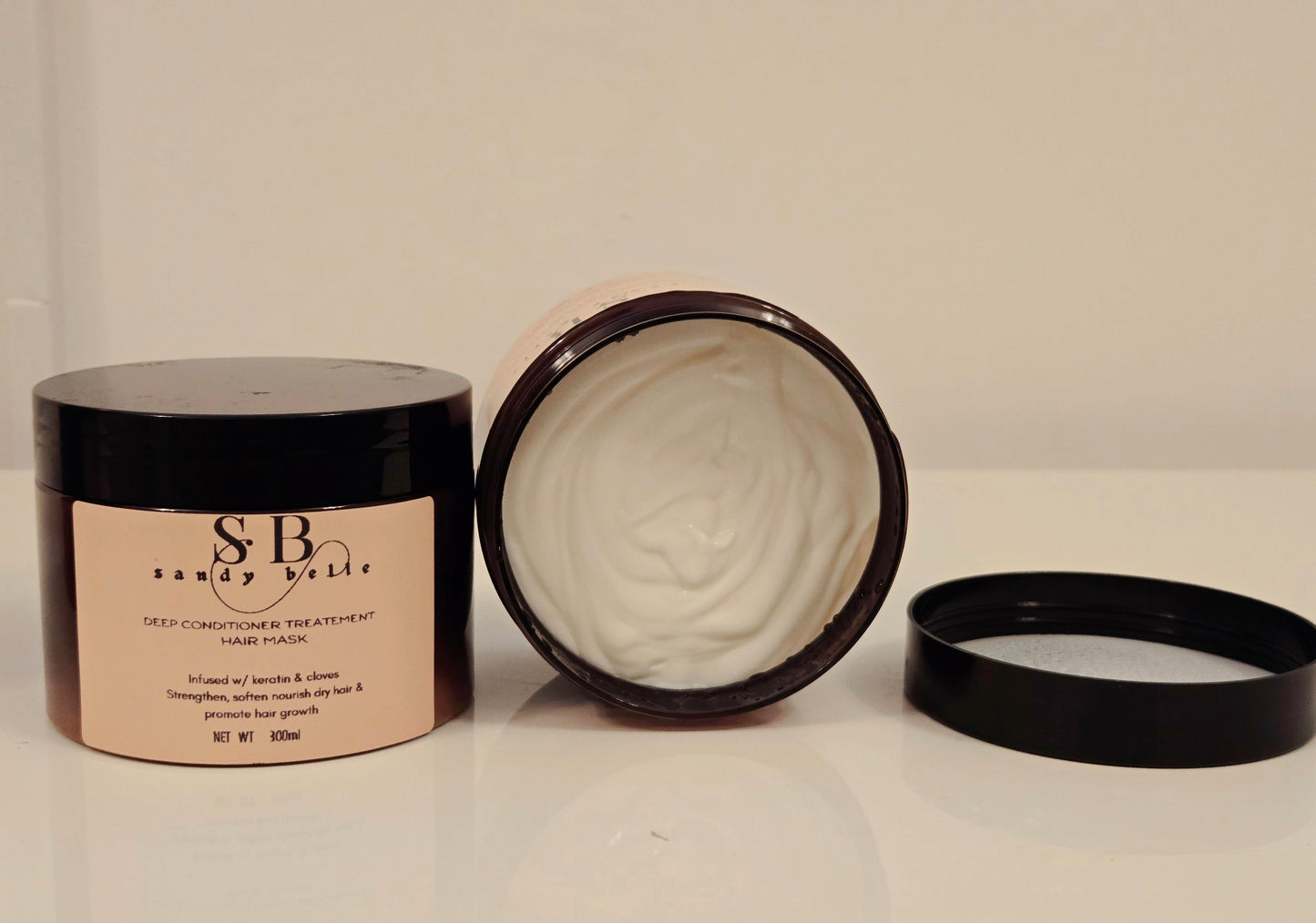 Soin revitalisant en profondeur, masque capillaire et crème revitalisante sans rinçage pour cheveux bouclés