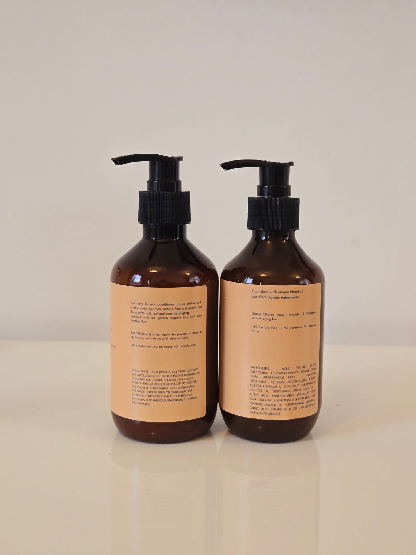 Shampoing hydratant et crème revitalisante sublimatrice de boucles