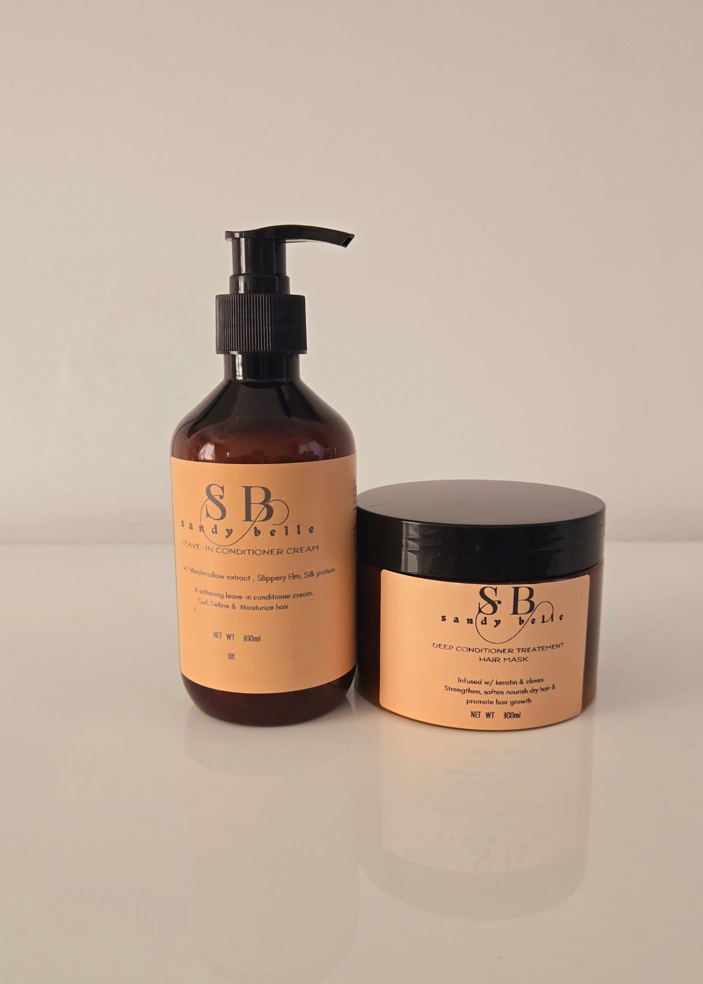 Soin revitalisant en profondeur, masque capillaire et crème revitalisante sans rinçage pour cheveux bouclés
