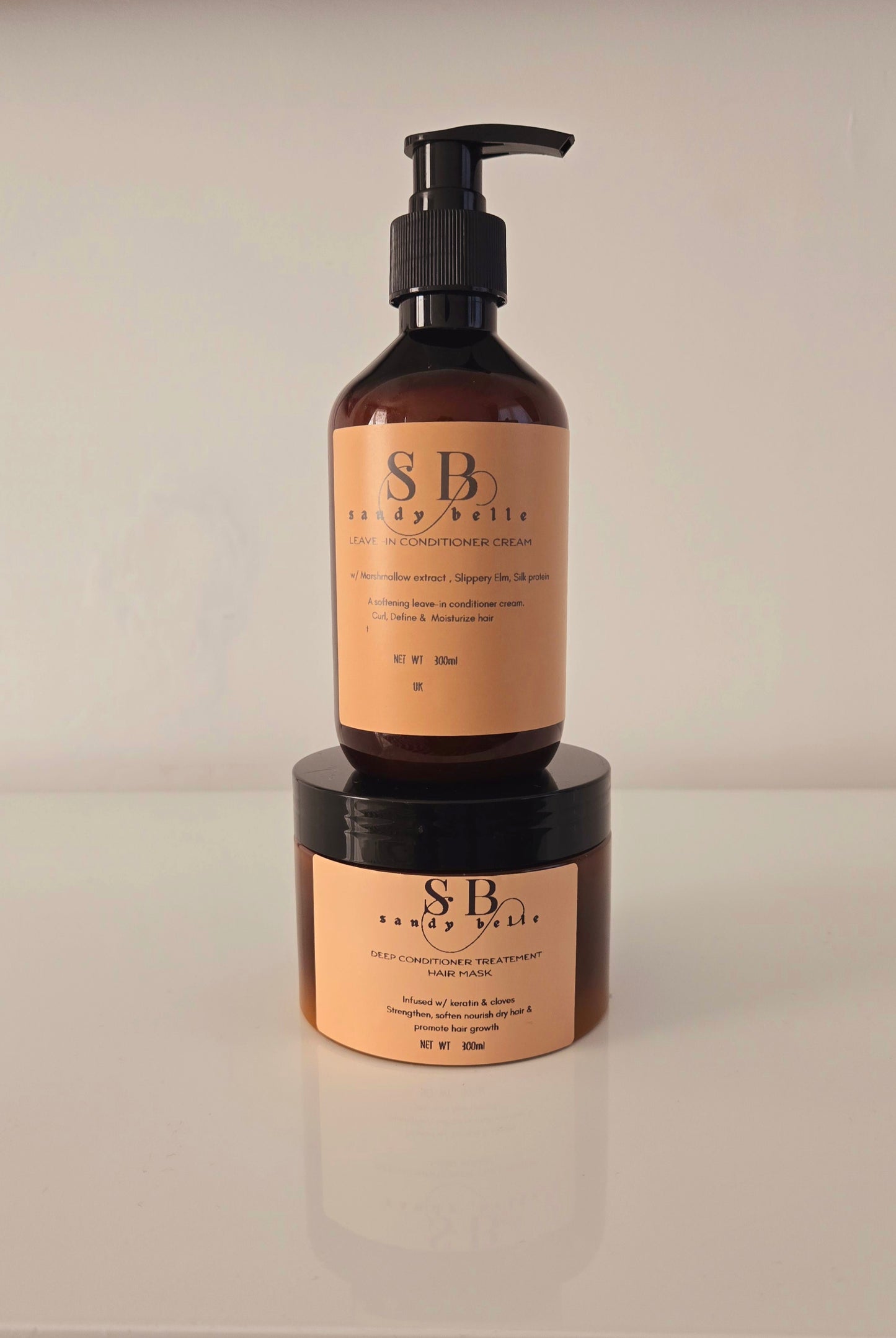 Soin revitalisant en profondeur, masque capillaire et crème revitalisante sans rinçage pour cheveux bouclés