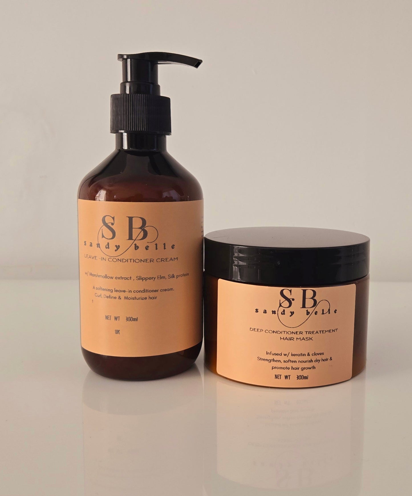 Soin revitalisant en profondeur, masque capillaire et crème revitalisante sans rinçage pour cheveux bouclés