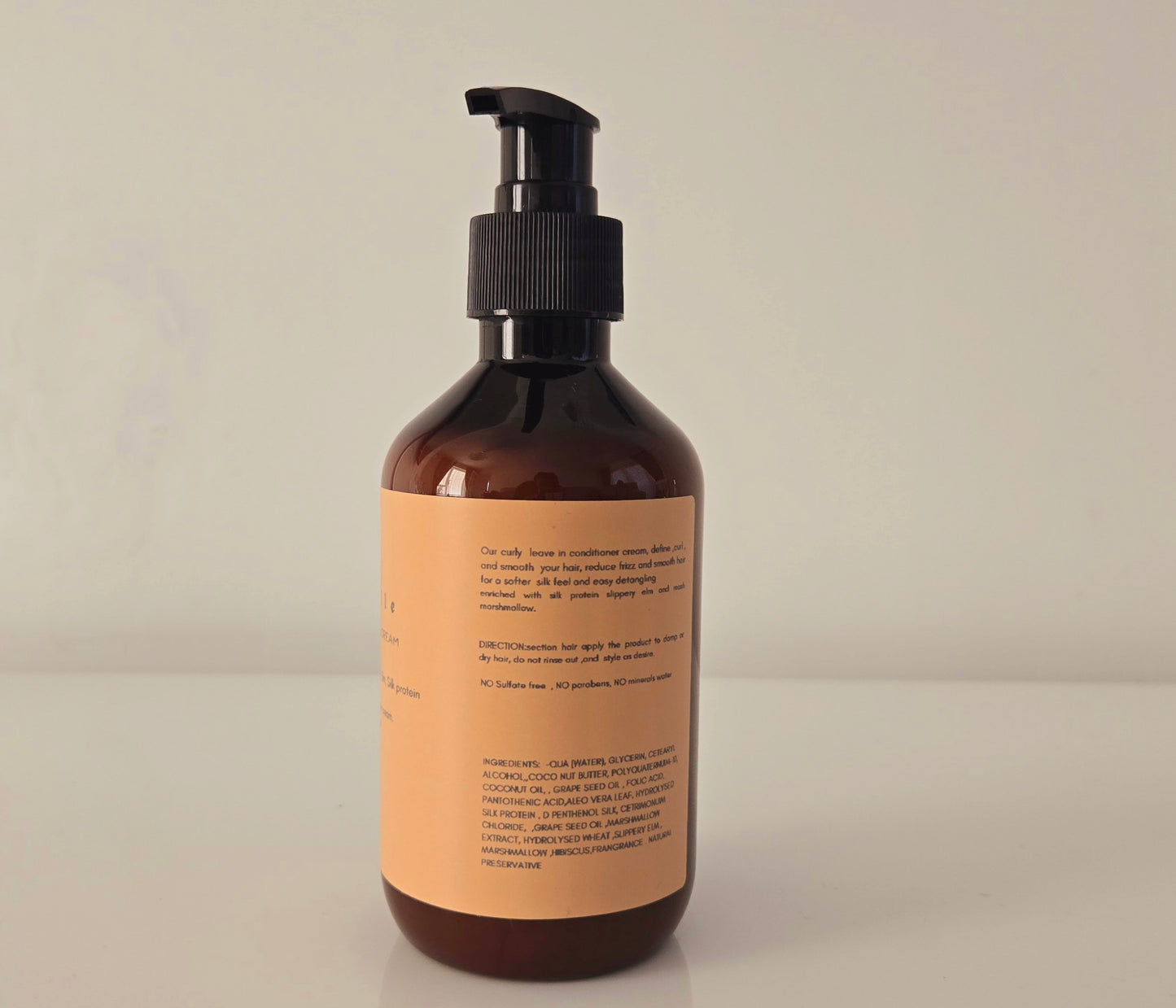 Soin revitalisant en profondeur, masque capillaire et crème revitalisante sans rinçage pour cheveux bouclés